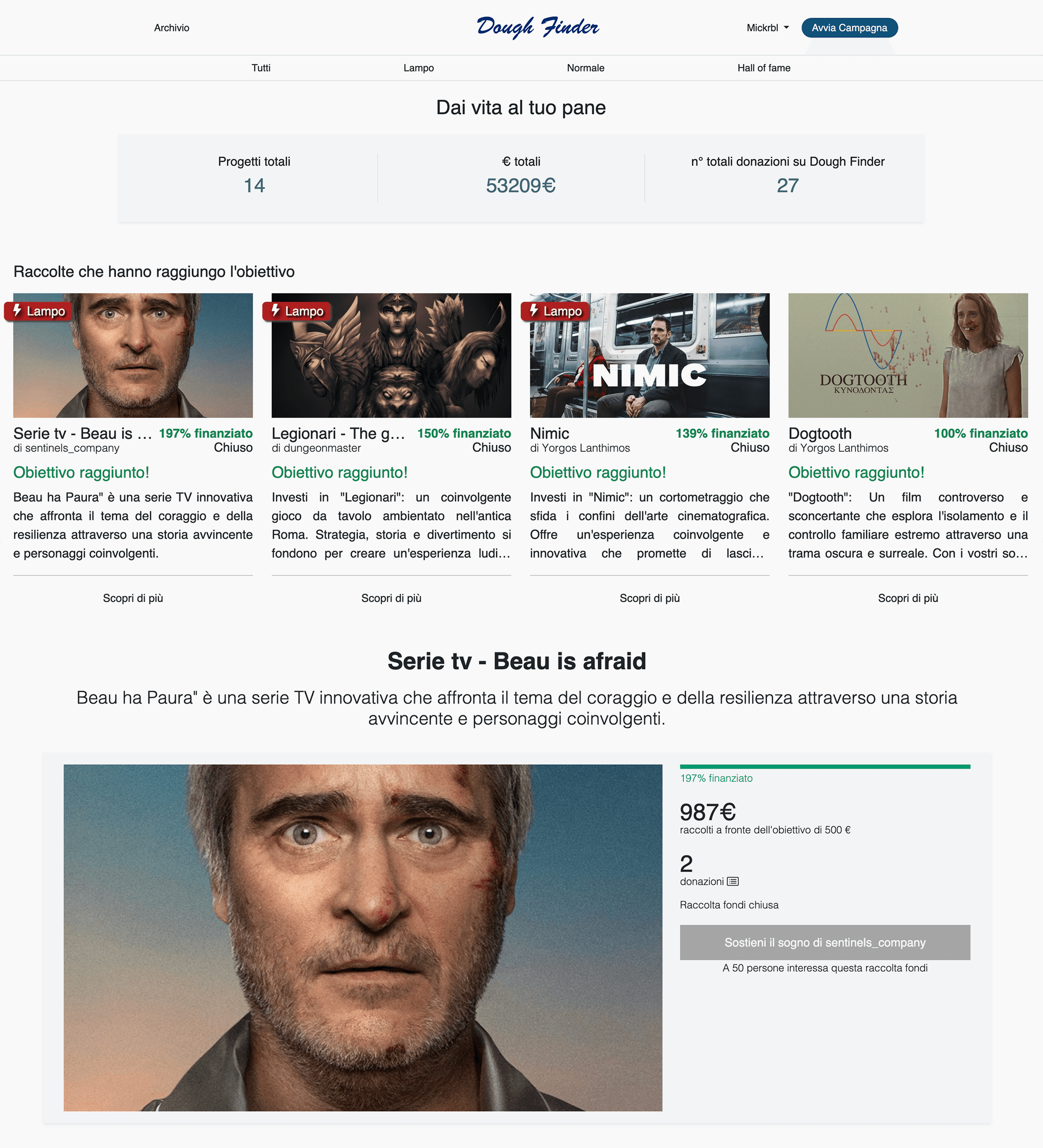 DoughFinder – Crowdfunding App